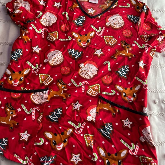 Other - Christmas Scrub Top